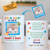 Tasse photo personnalisée pour premier Noël de bébé